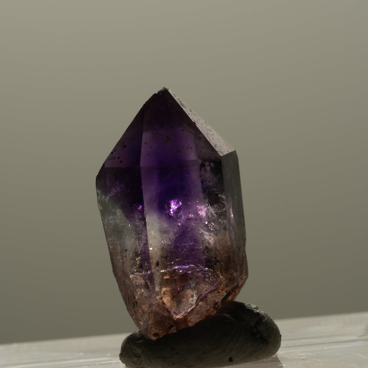 Seltene Phantom Amethyst Zepter Spitze Brandberg, Namibia 20*11*11mm #14318