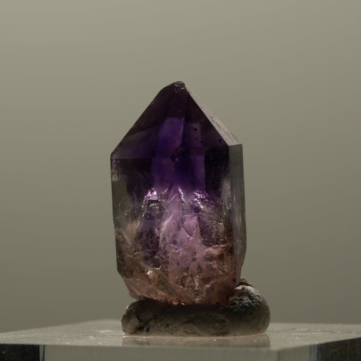 Seltene Phantom Amethyst Zepter Spitze Brandberg, Namibia 20*11*11mm #14318