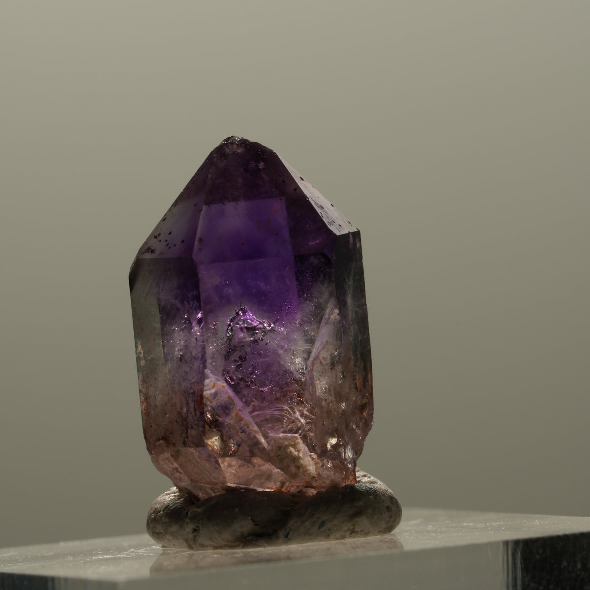 Seltene Phantom Amethyst Zepter Spitze Brandberg, Namibia 20*11*11mm #14318
