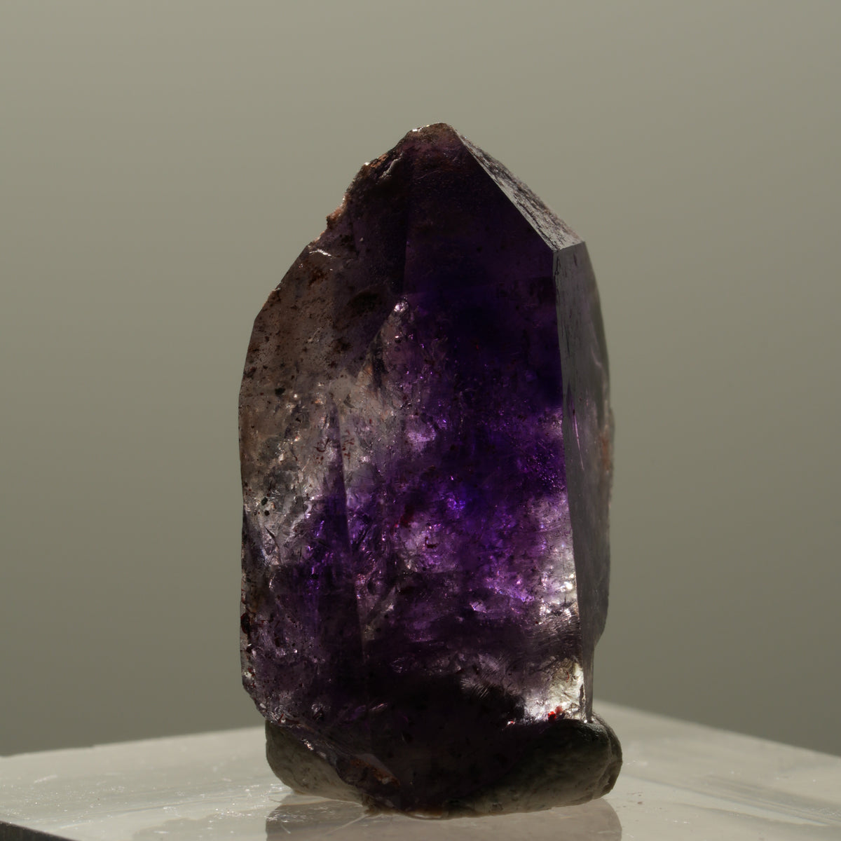 Seltene Phantom Skelett Amethyst mit Eisen Spitze Brandberg, Namibia 22*16*12mm #14319
