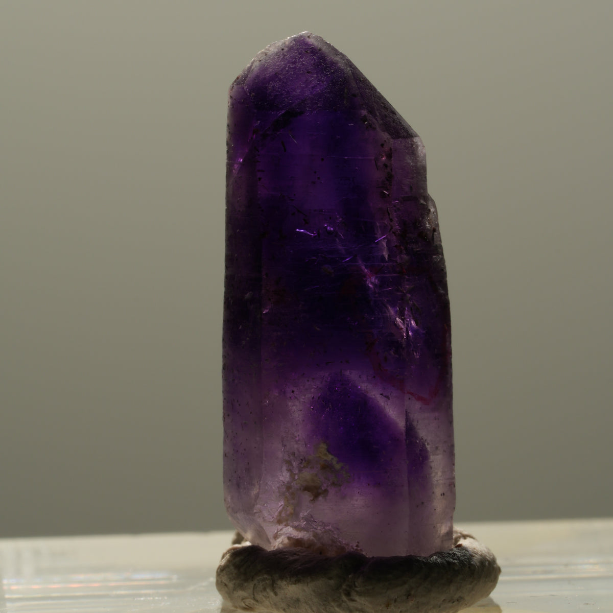 Enhydro Skelett Phantom Amethyst Spitze, 1x Blase Brandberg, Namibia 25*10*7mm #14323