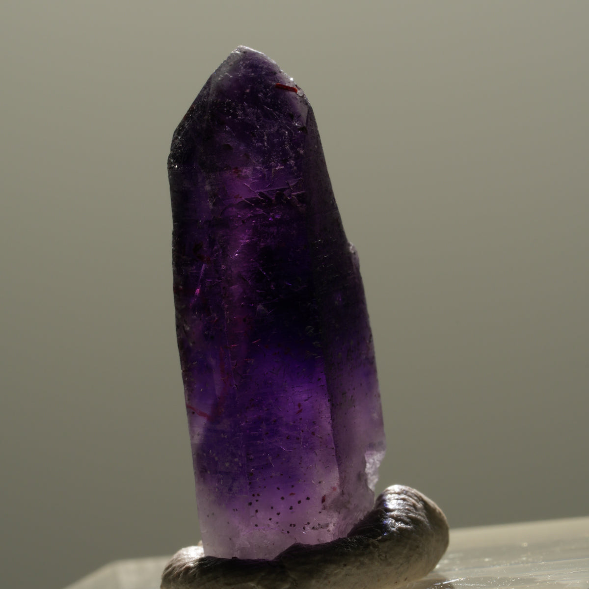 Enhydro Skelett Phantom Amethyst Spitze, 1x Blase Brandberg, Namibia 25*10*7mm #14323