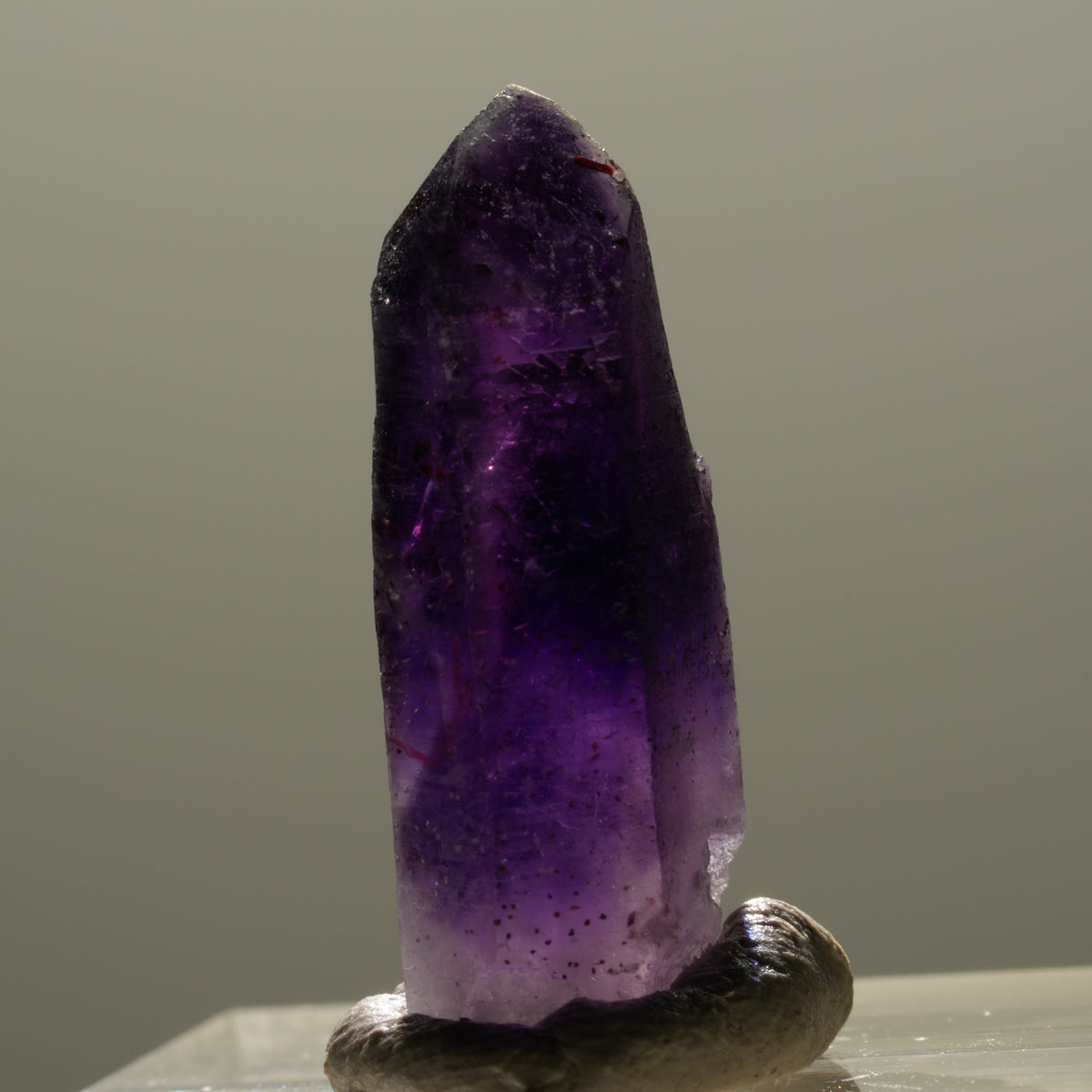 Enhydro Skelett Phantom Amethyst Spitze, 1x Blase Brandberg, Namibia 25*10*7mm #14323