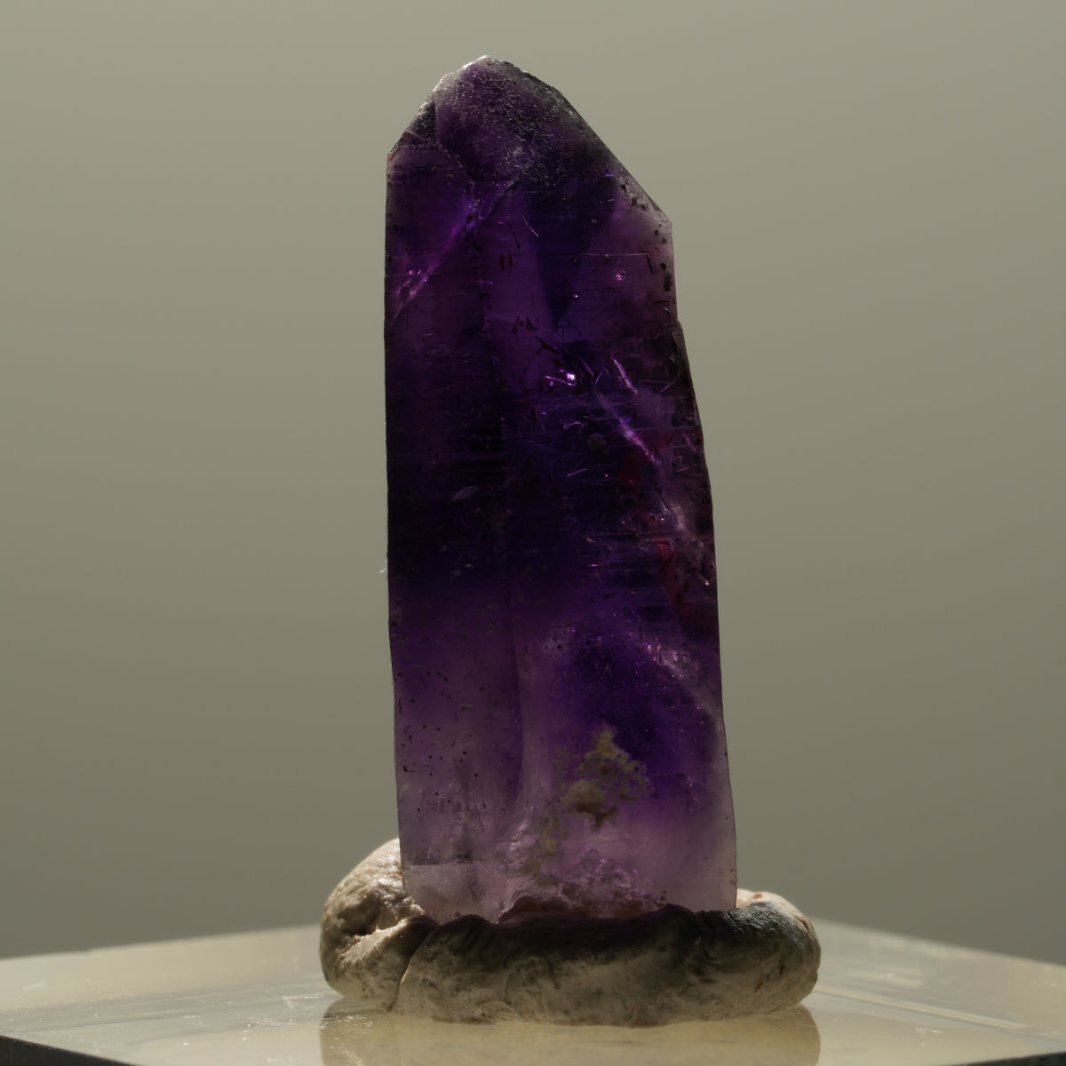 Enhydro Skelett Phantom Amethyst Spitze, 1x Blase Brandberg, Namibia 25*10*7mm #14323