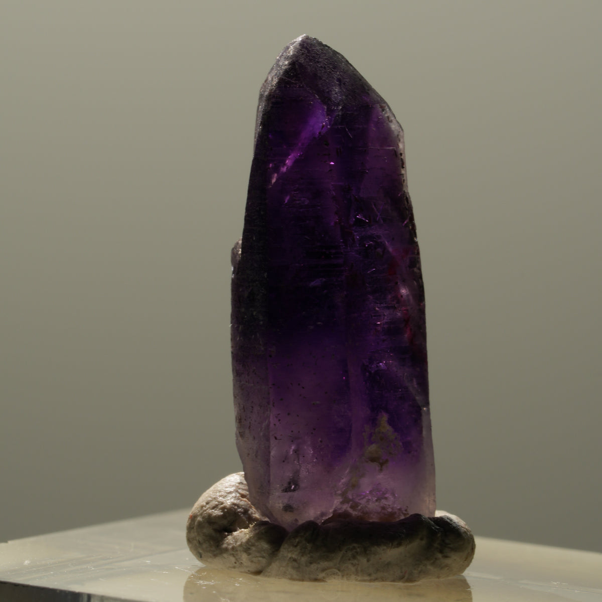 Enhydro Skelett Phantom Amethyst Spitze, 1x Blase Brandberg, Namibia 25*10*7mm #14323