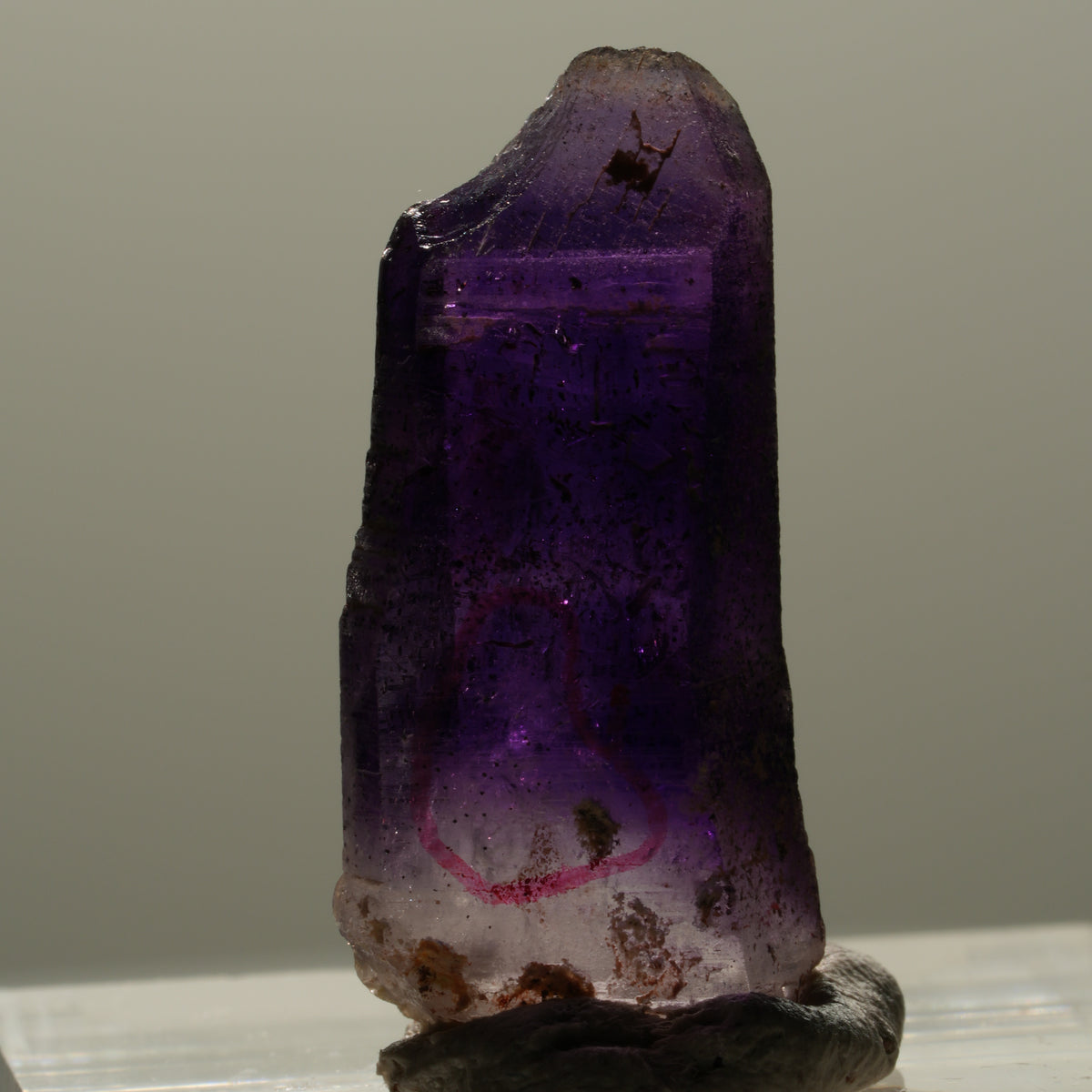 Enhydro Skelett Phantom Amethyst Spitze, 1x Blase Brandberg, Namibia 25*12*7mm #14324