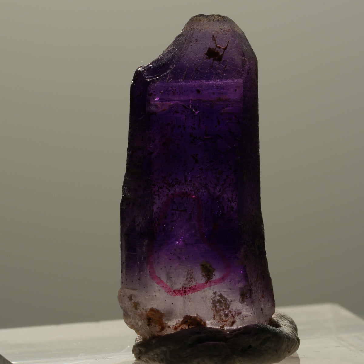 Enhydro Skelett Phantom Amethyst Spitze, 1x Blase Brandberg, Namibia 25*12*7mm #14324