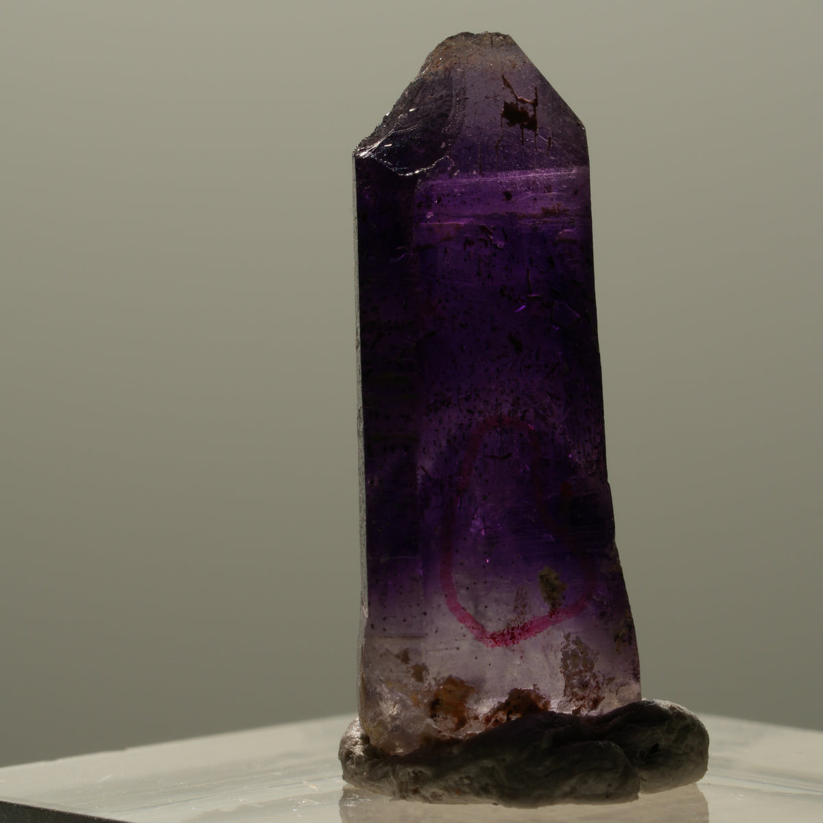 Enhydro Skelett Phantom Amethyst Spitze, 1x Blase Brandberg, Namibia 25*12*7mm #14324