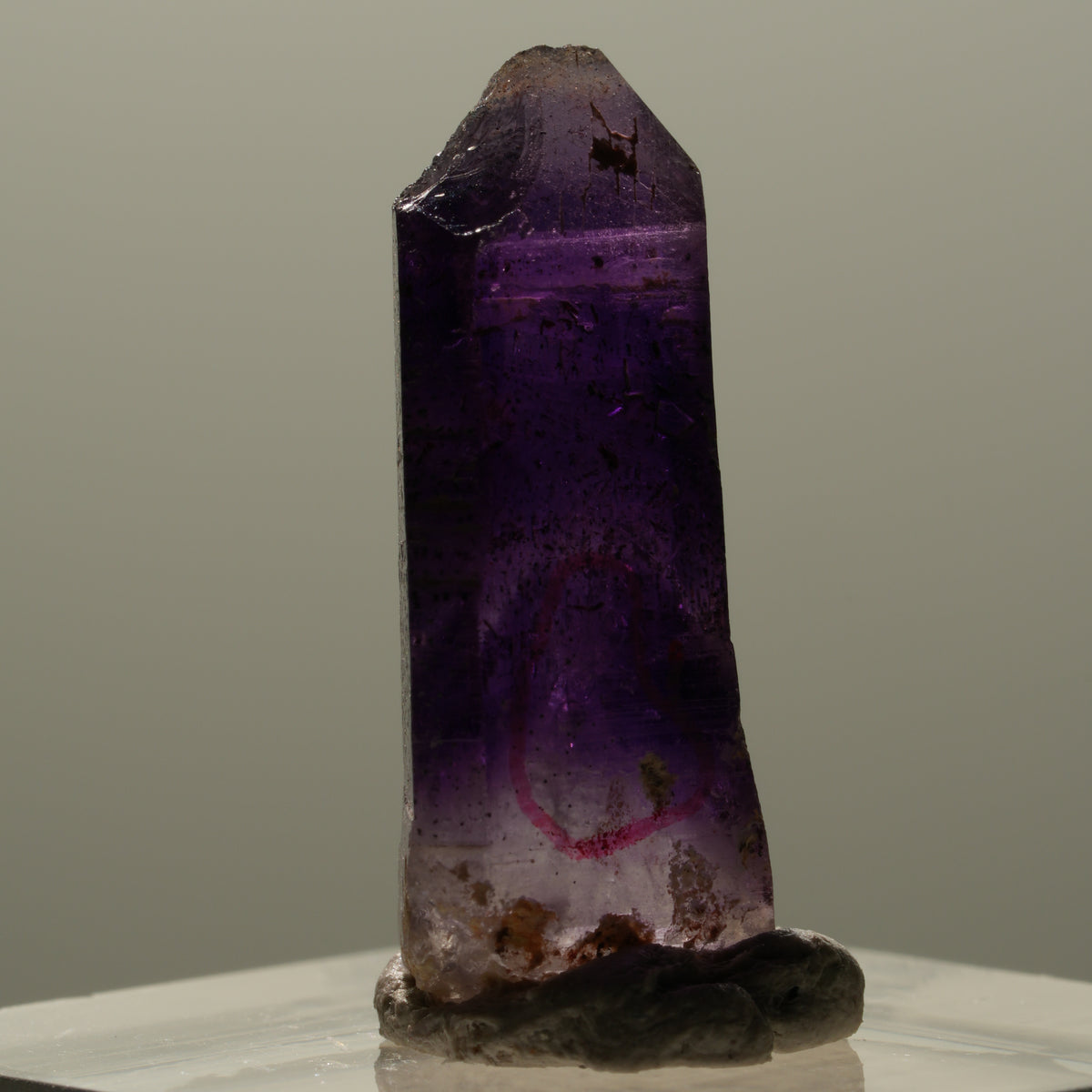 Enhydro Skelett Phantom Amethyst Spitze, 1x Blase Brandberg, Namibia 25*12*7mm #14324