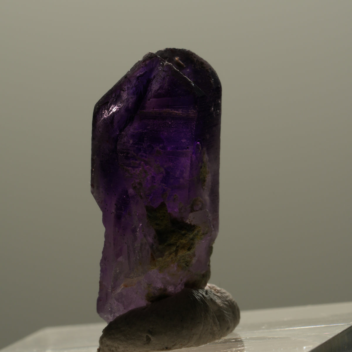 Seltene Phantom Amethyst Skelett Zepter Spitze Brandberg, Namibia 23*11*9mm #14325
