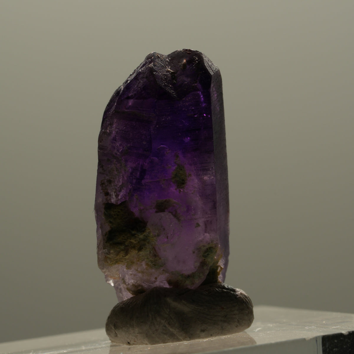 Seltene Phantom Amethyst Skelett Zepter Spitze Brandberg, Namibia 23*11*9mm #14325