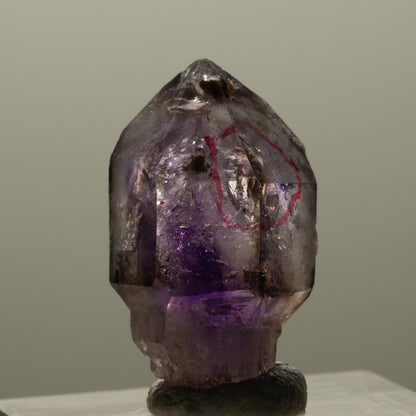 Enhydro Skelett Phantom Amethyst Zepter Spitze, 1x Blase Brandberg, Namibia 26*15*11mm #14328