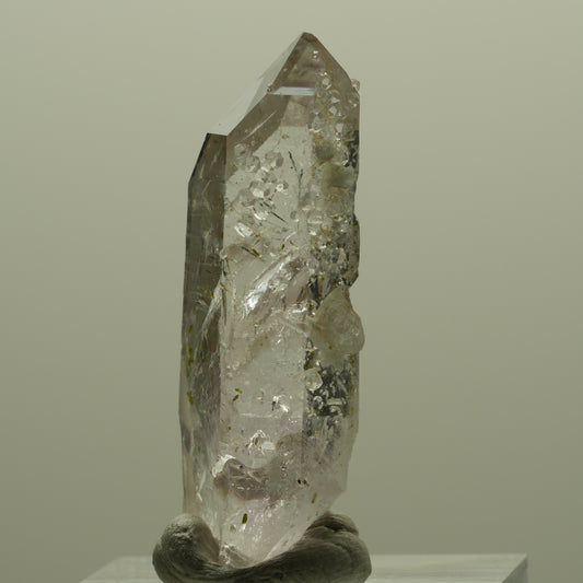 Enhydro Lemurian Amethyst Analcim Prehnit Epidot, 1x Blase Streep Mine, Namibia 38*14*10mm #14344