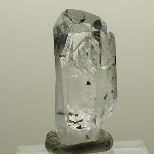 Harlekin Lemurian Phantom Amethyst mit Epidot Streep Mine, Goboboseb, Namibia 32*14*12mm #14355
