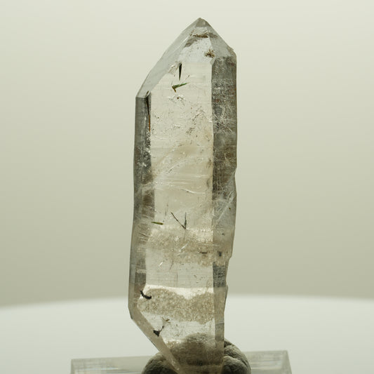 Harlekin Lemurian Phantom Rauchquarz mit Analcim, Epidot Streep Mine, Namibia 50*13*7mm #14359