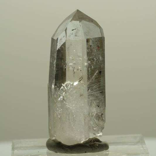 Harlekin Lemurian Phantom Rauchquarz Spitze Streep Mine, Goboboseb, Namibia 30*11*11mm #14361