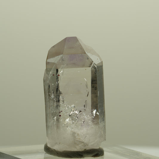 Lemurian Phantom Amethyst mit Hämatit Streep Mine, Goboboseb, Namibia 28*14*9mm #14363