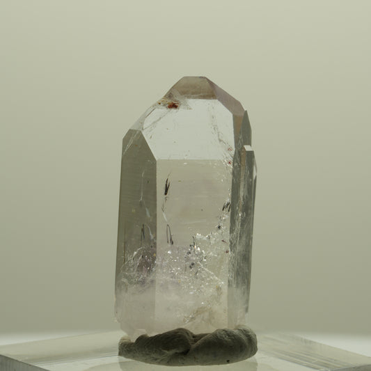 Lemurian Phantom Amethyst mit Hämatit Streep Mine, Goboboseb, Namibia 28*14*9mm #14363