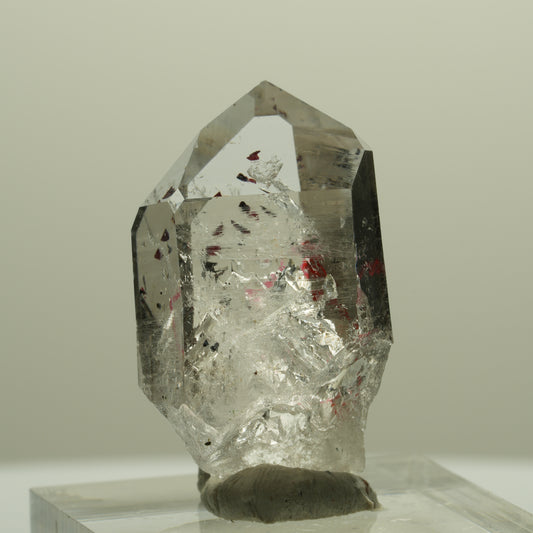 Enhydro Harlekin Lemurian Phantom Rauchquarz, große Blase Streep Mine, Namibia 29*17*13mm #14365