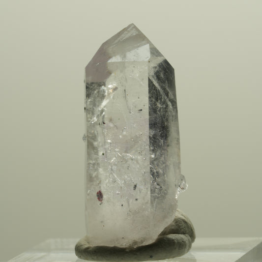 Harlekin Lemurian Phantom Amethyst mit Analcim Streep Mine, Goboboseb, Namibia 29*14*8mm #14374