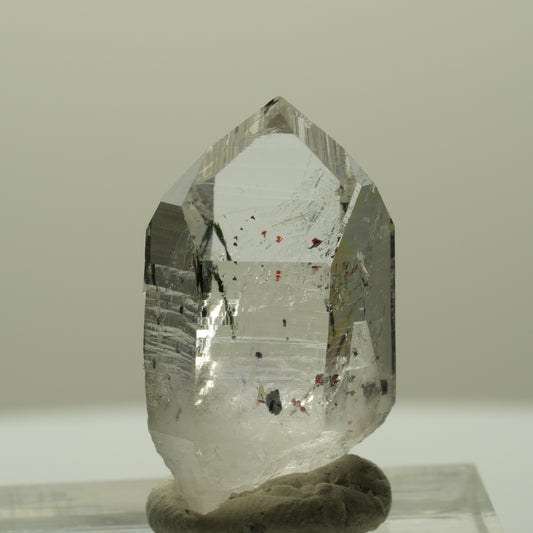 Harlekin Lemurian Phantom Amethyst mit Epidot Streep Mine, Goboboseb, Namibia 24*15*12mm #14383