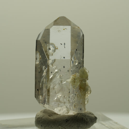 Harlekin Lemurian Phantom Amethyst mit Analcim, Prehnit Streep Mine, Namibia 26*14*11m #14384