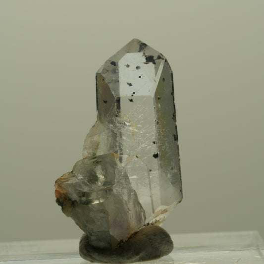 Harlekin Lemurian Phantom Amethyst mit Epidot Streep Mine, Goboboseb, Namibia 23*12*11mm #14387