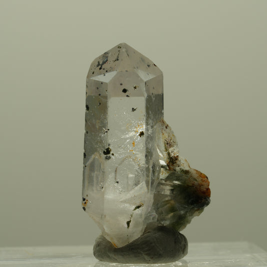 Harlekin Lemurian Phantom Amethyst mit Epidot Streep Mine, Goboboseb, Namibia 23*12*11mm #14387