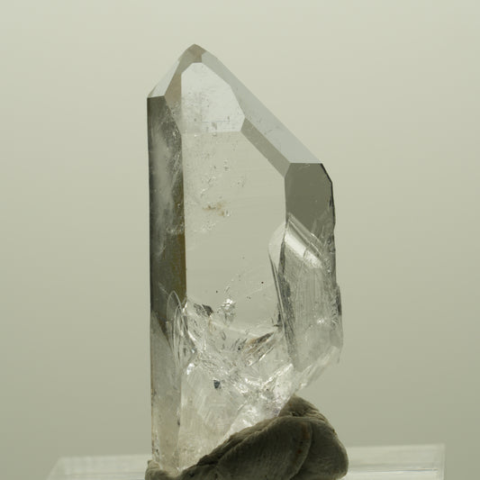 Lemurian Quartz Point with Hematite Stripe Mine, Goboboseb, Namibia 32*14*10mm #14399