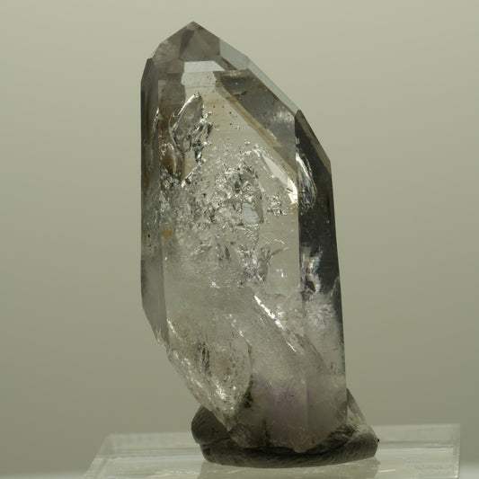 Clear Lemurian Phantom Amethyst Point Streep Mine, Goboboseb, Namibia 37*18*10mm #14408