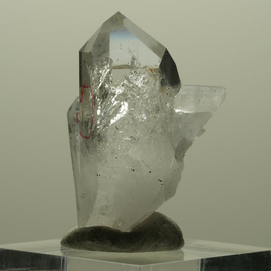 Enhydro Skeleton Phantom Smoky Quartz Point, 1x Blase Streep Mine, Namibia 34*21*18mm #14410
