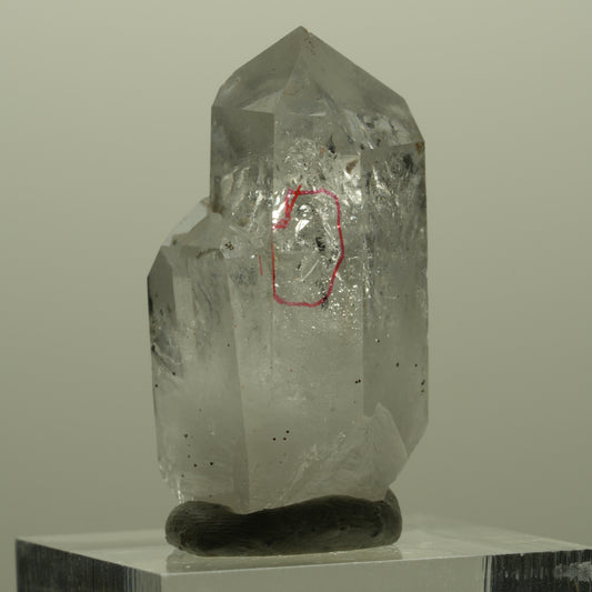 Enhydro Skeleton Phantom Smoky Quartz Point, 1x Blase Streep Mine, Namibia 34*21*18mm #14410
