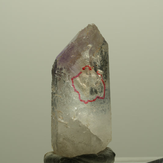 Enhydro Skeleton Phantom Amethyst Point, 1x Blase Streep Mine Namibia 33*13*11mm #14411