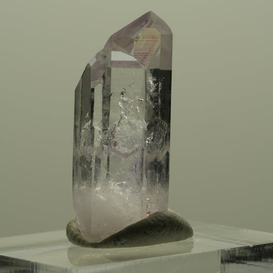 Clear Lemurian Phantom Amethyst Point Stripe Mine, Goboboseb, Namibia 26*10*9mm #14413
