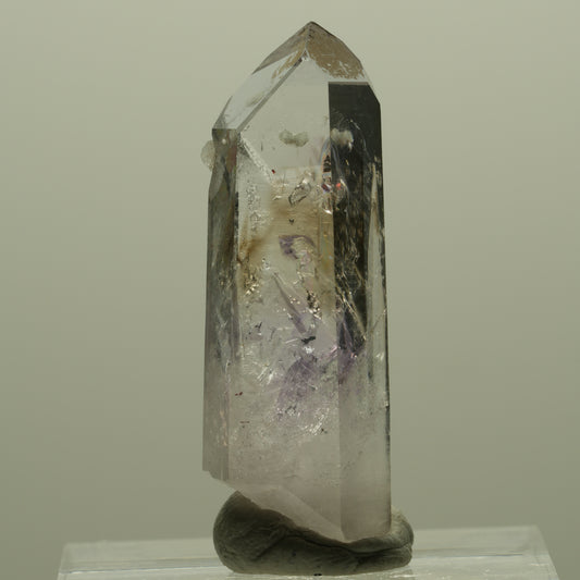 Lemurian Phantom Amethyst with Hematite Stripe Mine, Goboboseb, Namibia 33*10*6mm #14416