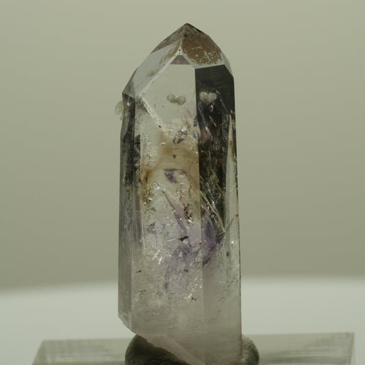 Lemurian Phantom Amethyst with Hematite Stripe Mine, Goboboseb, Namibia 33*10*6mm #14416