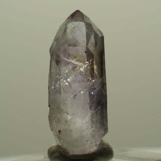 Lemurian Phantom Amethyst with Hematite Band Mine, Goboboseb, Namibia 32*12*11mm #14417