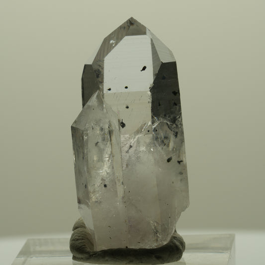 Harlequin Lemurian Phantom Amethyst with Epidote Banded Mine, Goboboseb, Namibia 33*16*13mm #14420