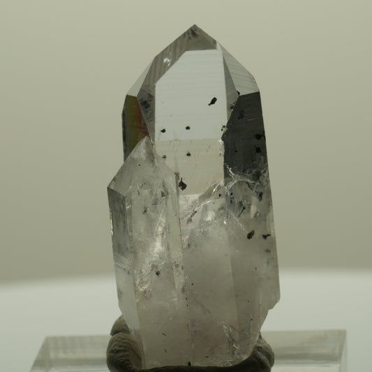 Harlequin Lemurian Phantom Amethyst with Epidote Banded Mine, Goboboseb, Namibia 33*16*13mm #14420