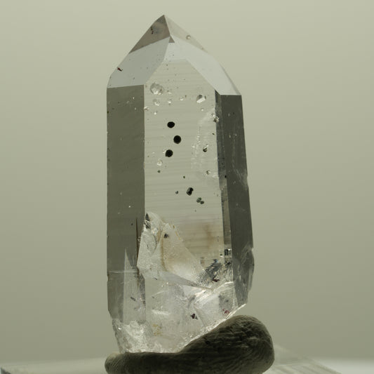 Lemurian Phantom Amethyst with Analcime, Hematite Streep Mine, Goboboseb, Namibia 36*14*10mm #14425