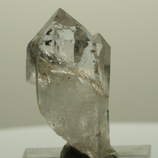 Lemurian Phantom Rauchquarz mit Hämatit Streep Mine, Goboboseb, Namibia 35*20*12mm #14426