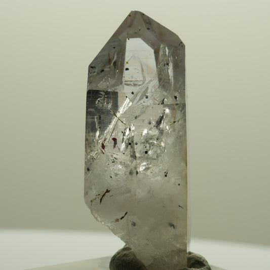 Harlekin Lemurian Phantom Amethyst mit Epidot Streep Mine, Goboboseb, Namibia 42*19*15mm #14443