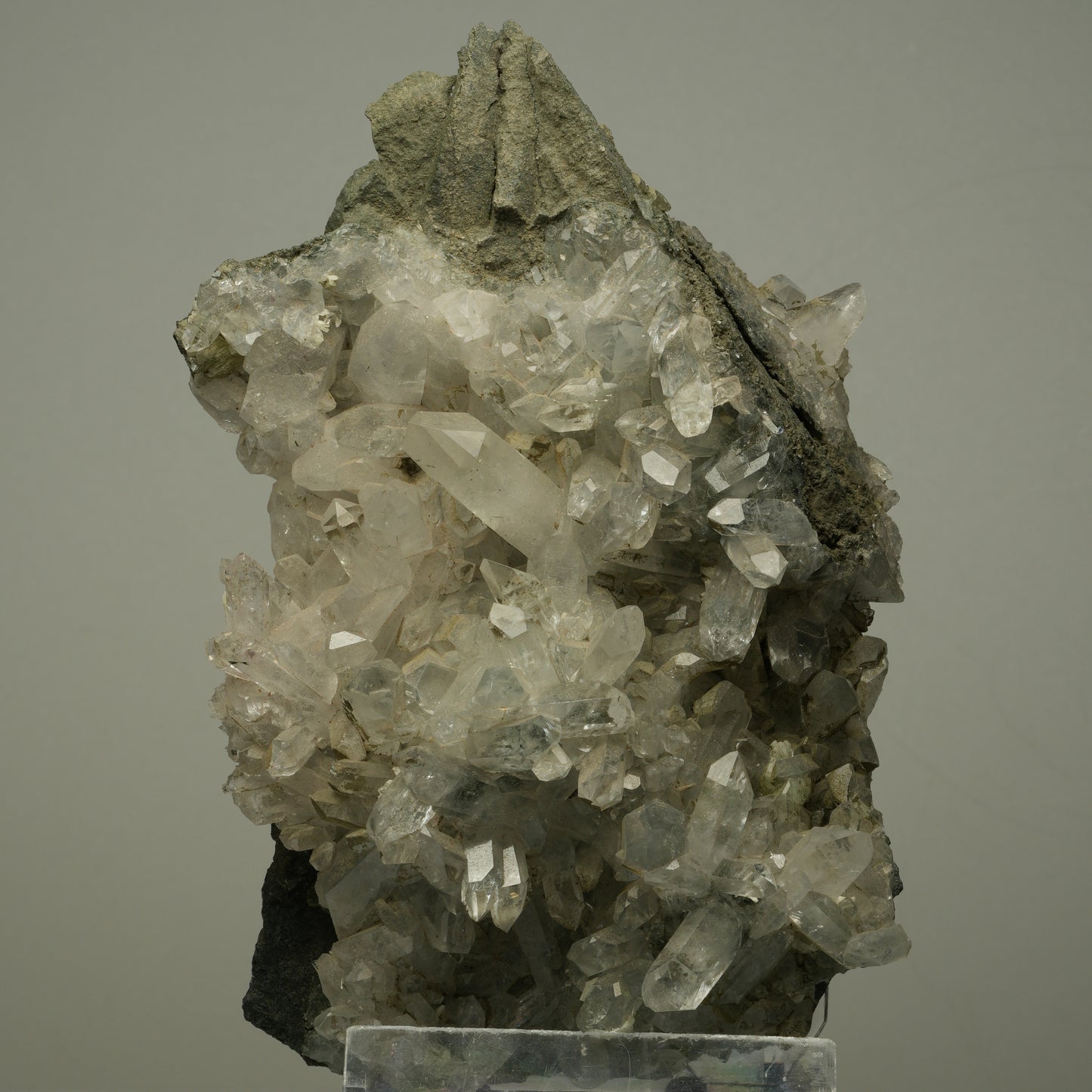 XL Chlorit Quarz, Prehnit, Analcim auf Matrix Stufe Streep Mine, Namibia 134*90*38mm #14489