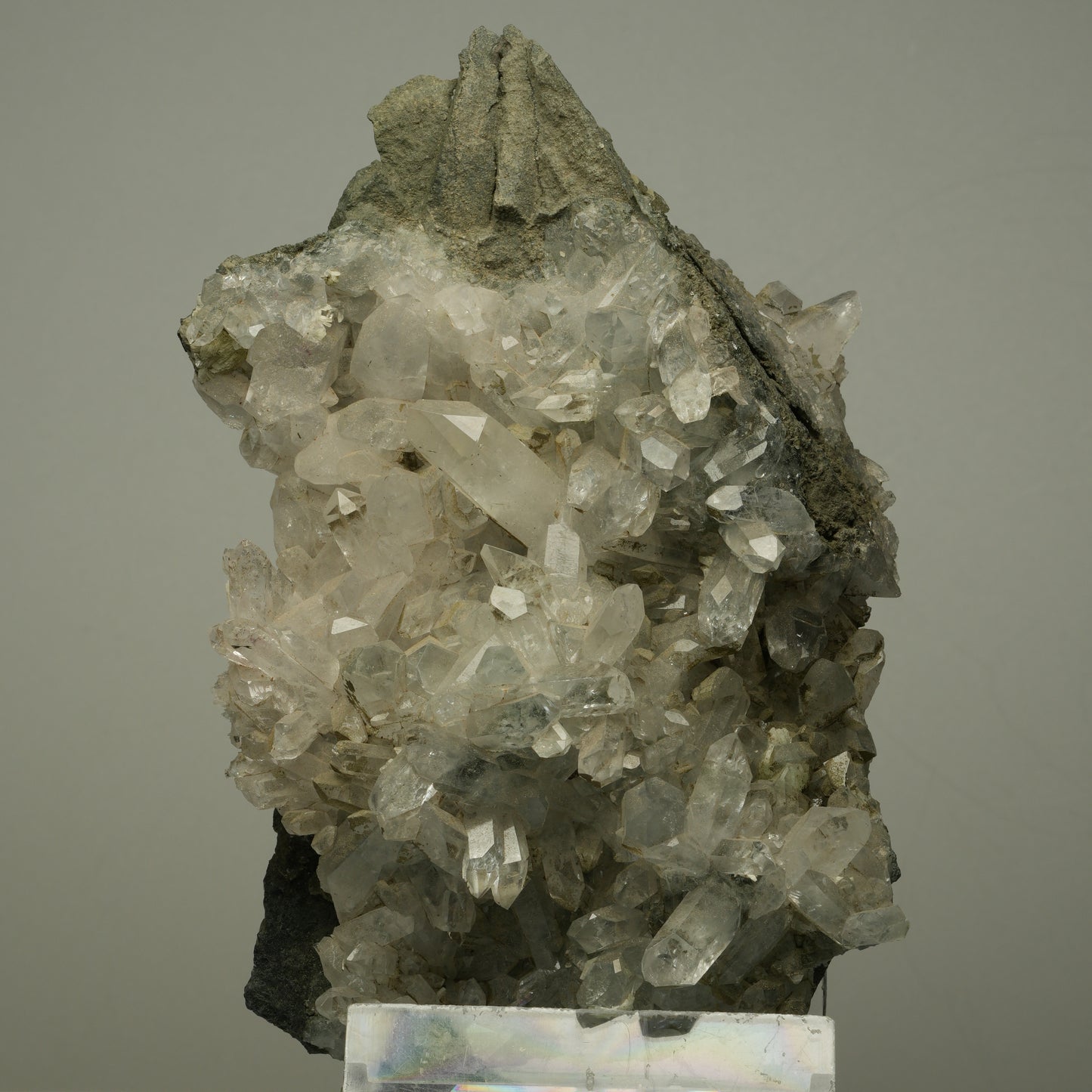 XL Chlorit Quarz, Prehnit, Analcim auf Matrix Stufe Streep Mine, Namibia 134*90*38mm #14489