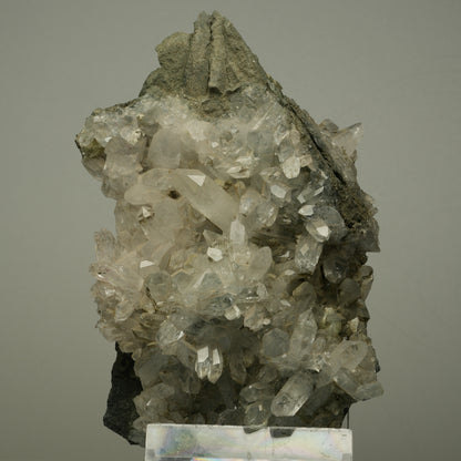 XL Chlorit Quarz, Prehnit, Analcim auf Matrix Stufe Streep Mine, Namibia 134*90*38mm #14489