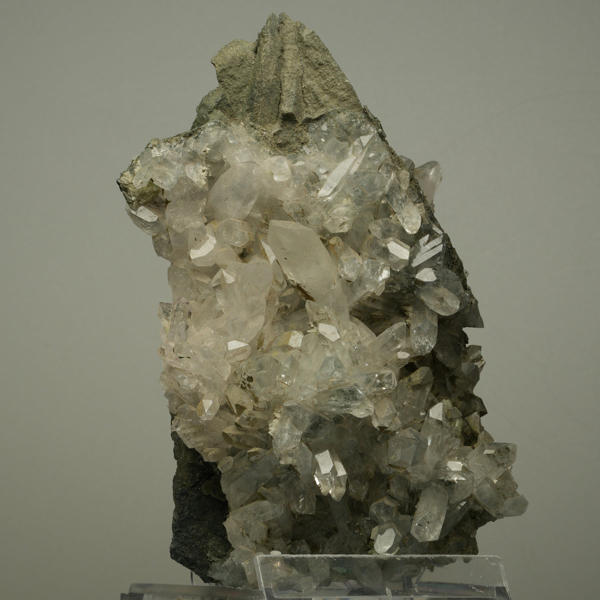 XL Chlorit Quarz, Prehnit, Analcim auf Matrix Stufe Streep Mine, Namibia 134*90*38mm #14489