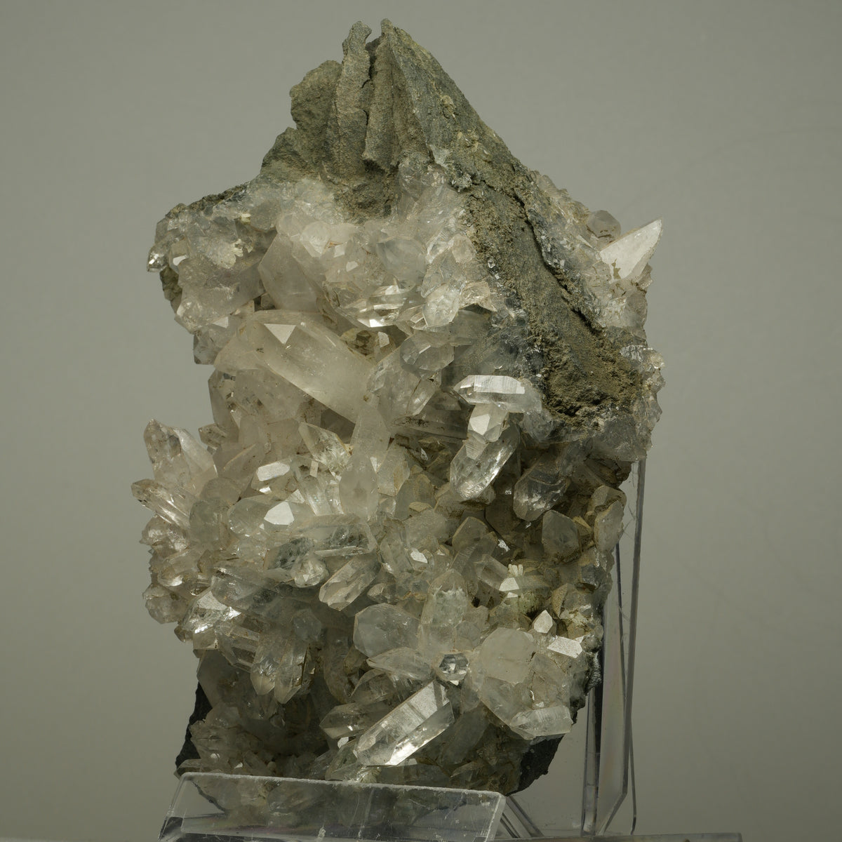 XL Chlorit Quarz, Prehnit, Analcim auf Matrix Stufe Streep Mine, Namibia 134*90*38mm #14489