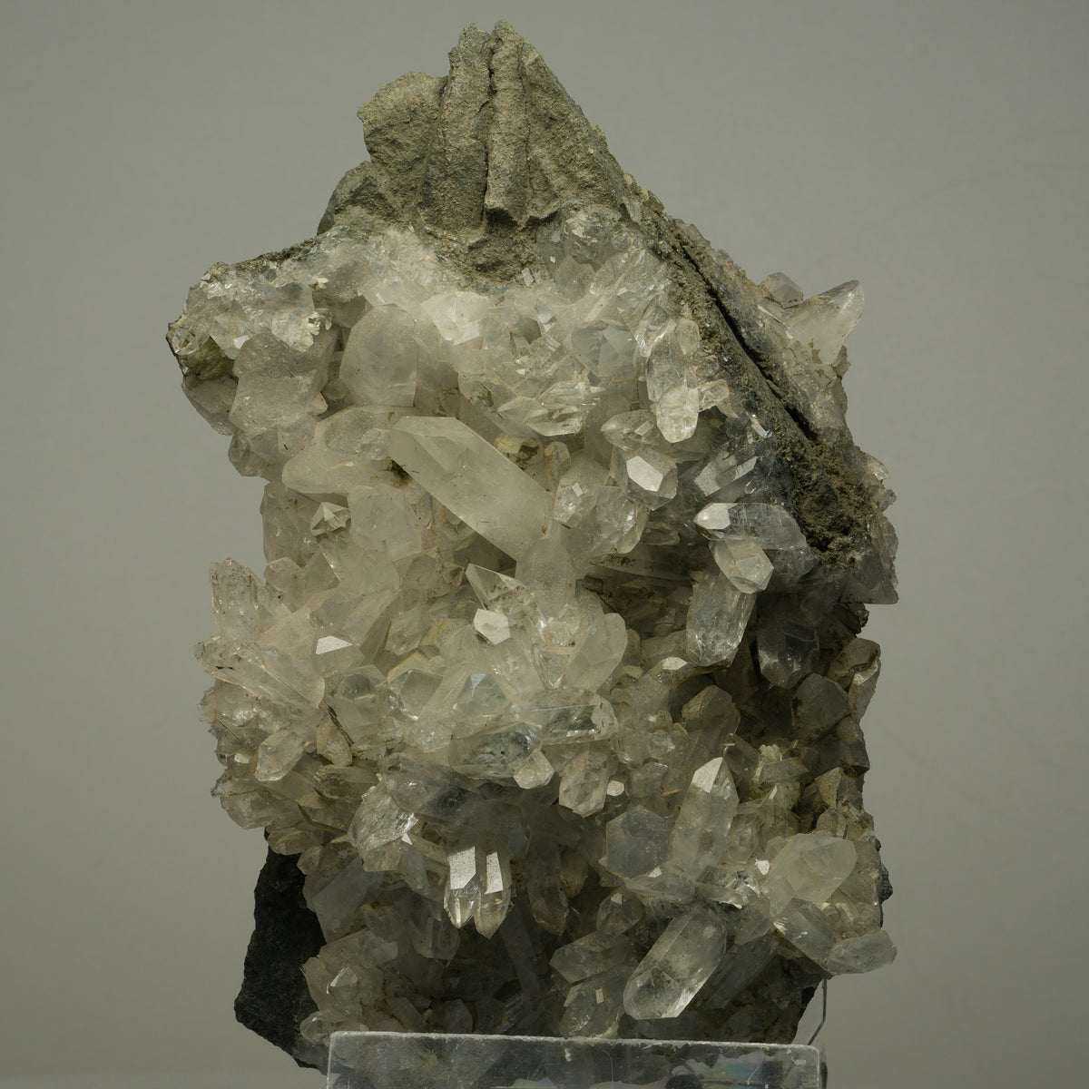 XL Chlorit Quarz, Prehnit, Analcim auf Matrix Stufe Streep Mine, Namibia 134*90*38mm #14489