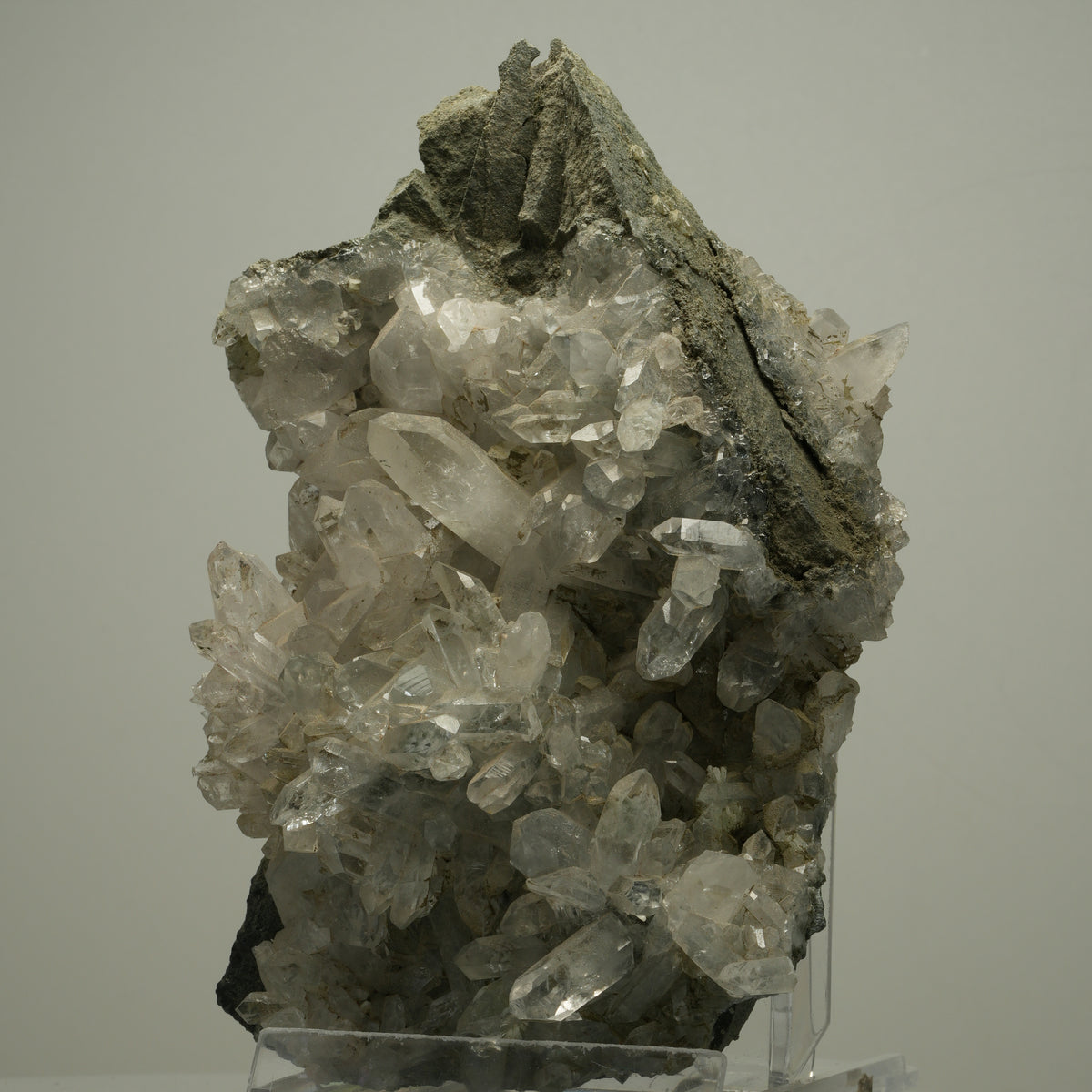 XL Chlorit Quarz, Prehnit, Analcim auf Matrix Stufe Streep Mine, Namibia 134*90*38mm #14489