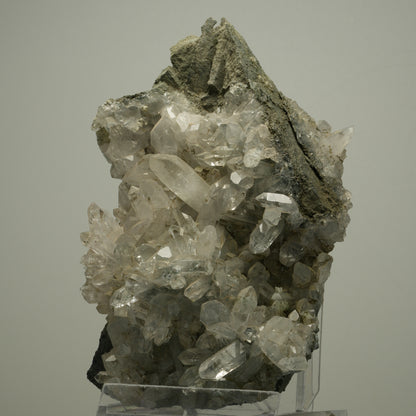 XL Chlorit Quarz, Prehnit, Analcim auf Matrix Stufe Streep Mine, Namibia 134*90*38mm #14489